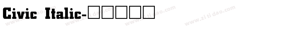 Civic Italic字体转换
